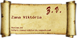 Zana Viktória névjegykártya